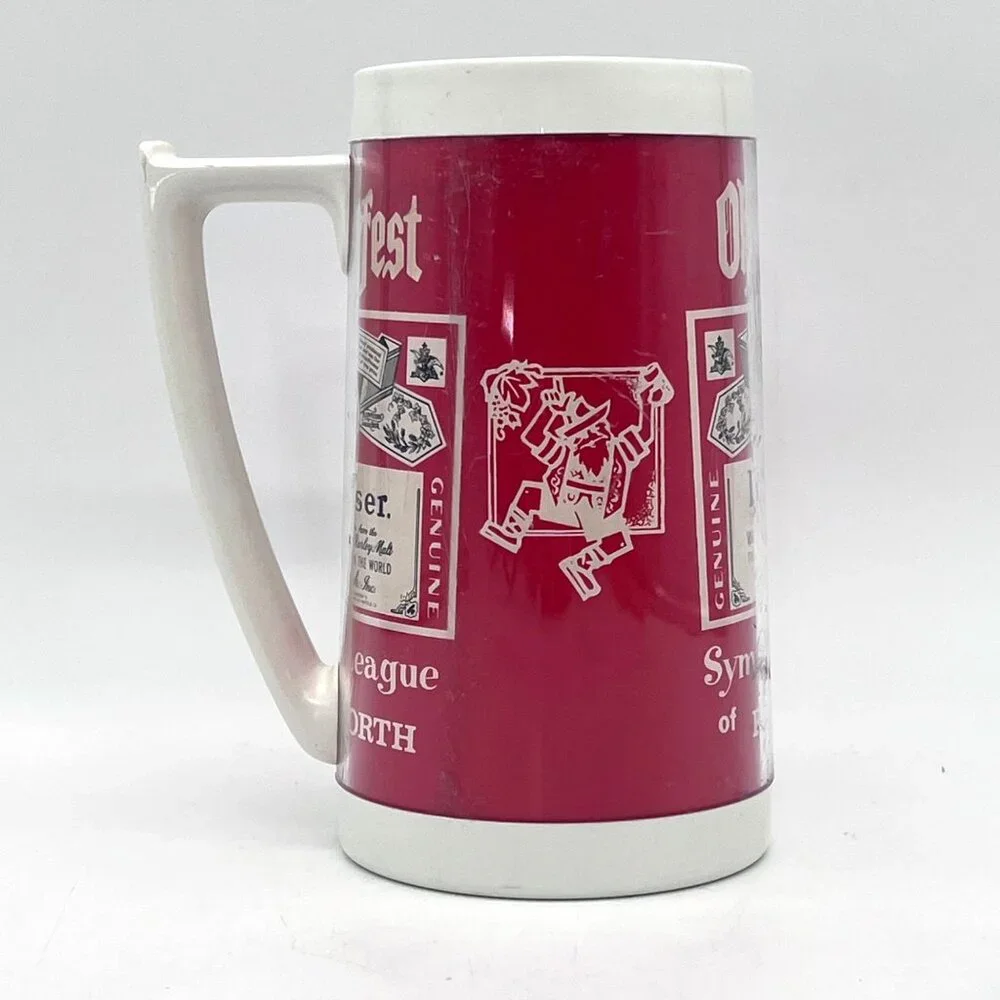Vintage Budweiser Oktoberfest Fort Worth Symphony League Stein Mug Thermo-Serv